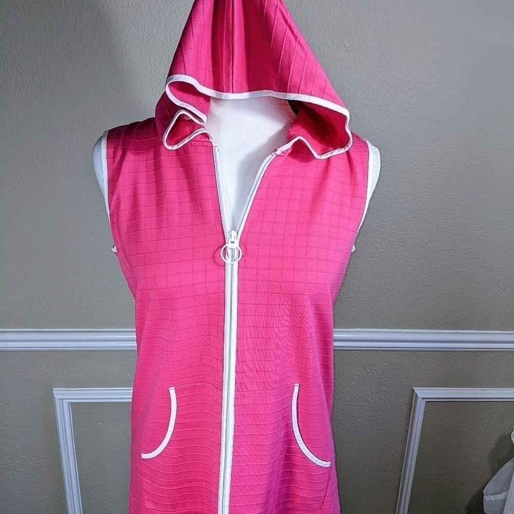 Pink Cotton Sleeveless Robe by Erika Taylor